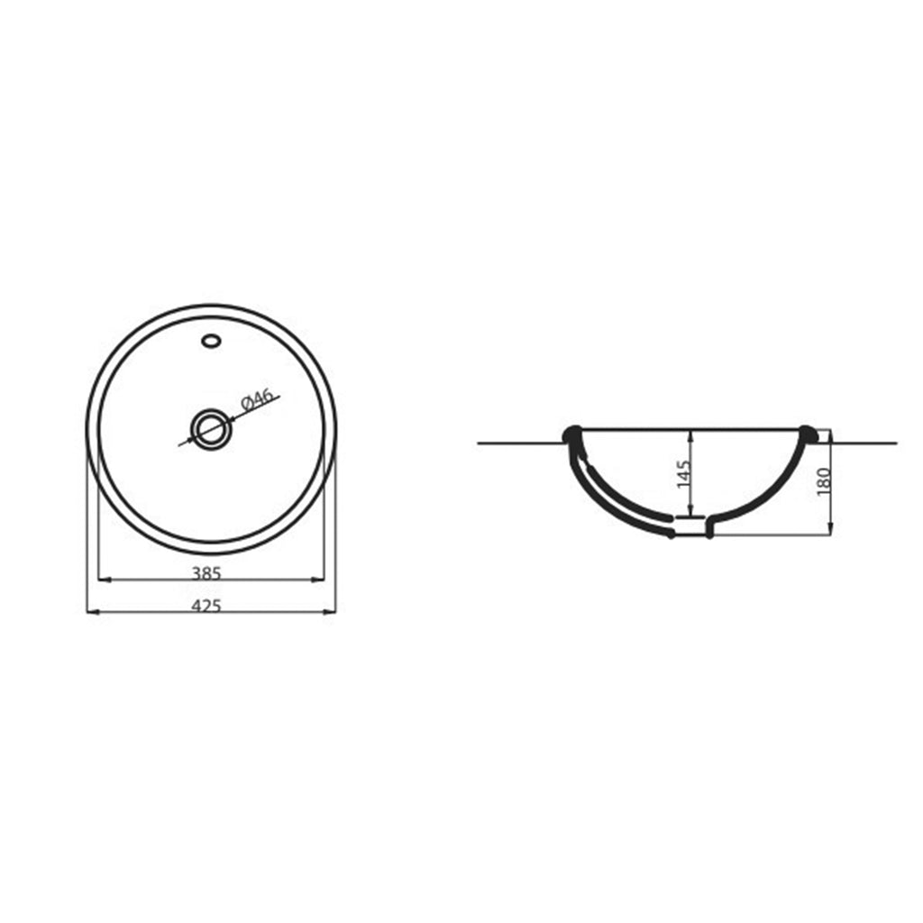 Lavabo da incasso Althea modello Nogo 42