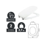 Sedile wc Metaform per Ideal Standard serie Liuto larghezza 35 cm