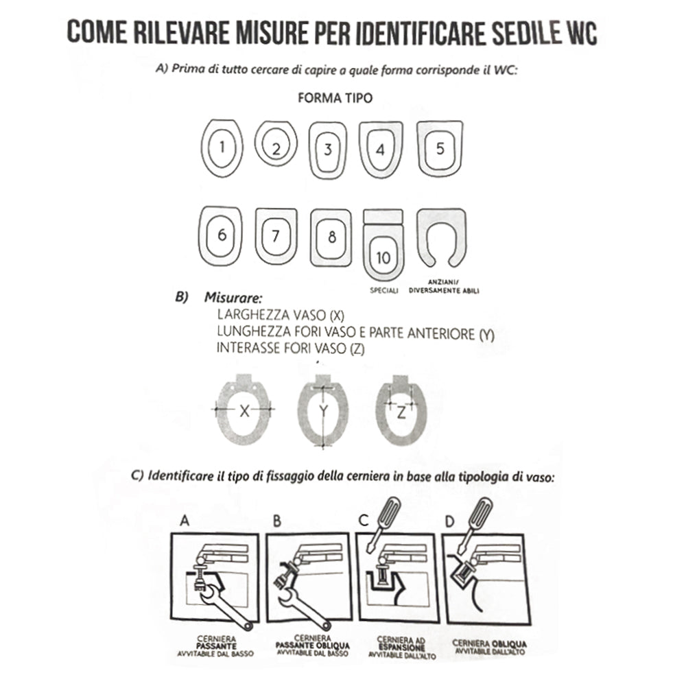 Sedile wc compatibile per vaso Cielo modello Ares