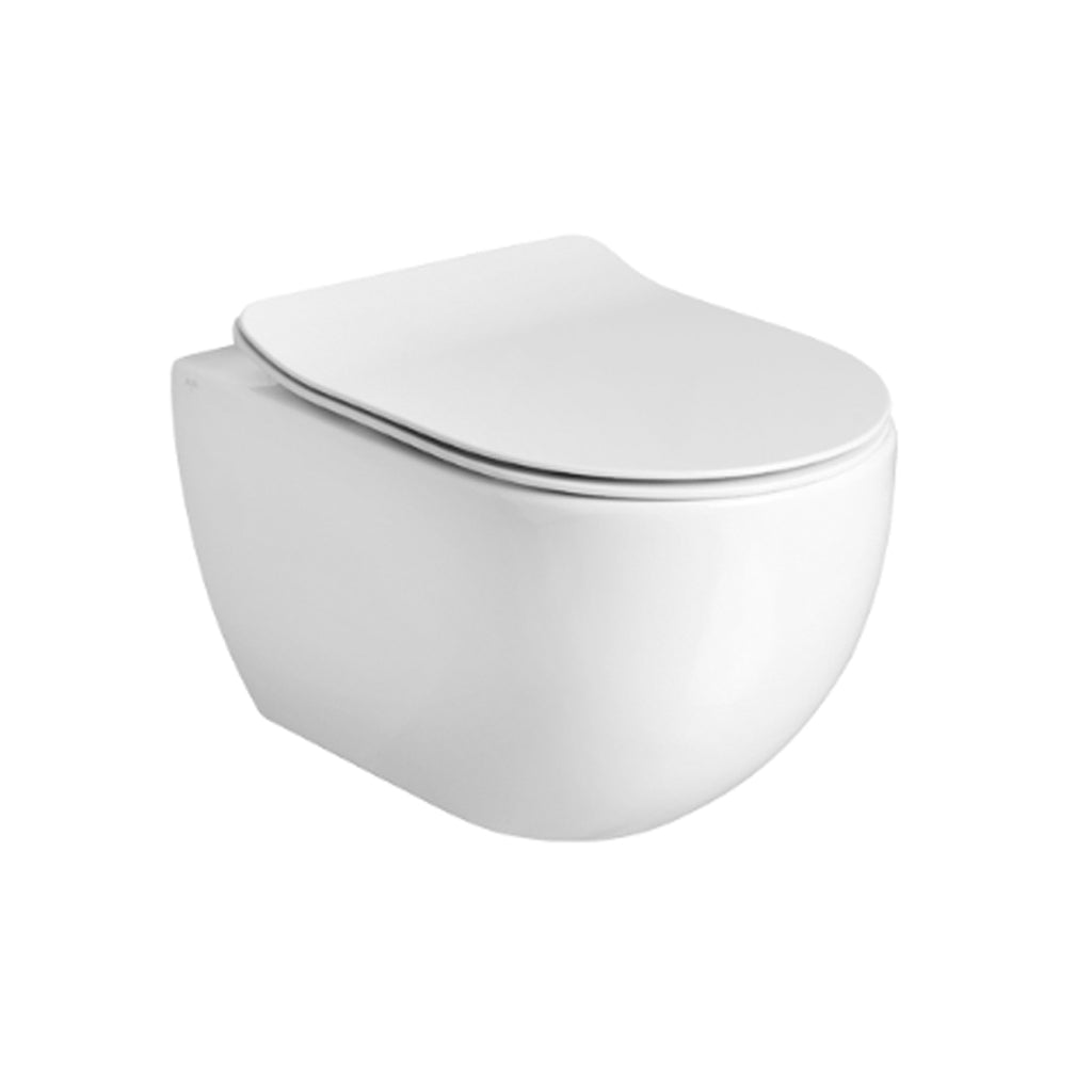 Coppia di sanitari sospesi rimless Axa modello Glomp 51x36