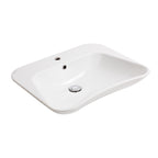 Lavabo ergonomico monoforo Evolution 62 cm - Bianco