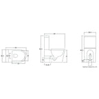 Vaso monoblocco con copriwater soft close serie Tela BathCore - L 36