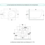 Sanitari sospesi senza brida BathCore serie Aria 52x37 con Copriwater Soft Close - Bianco Lucido