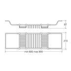 Traversa accessorio per vasca porta oggetti in ottone cromato Venessia by Lineabeta