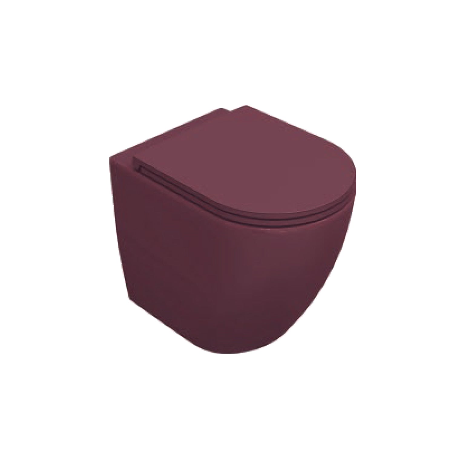 Sanitari Filomuro Rimless con coprieater Soft Close BathCore serie Infinity 53x36