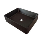 Lavabo da appoggio nero Tropic 525x415x140mm Made in Italy
