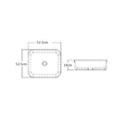 Lavabo da appoggio nero Tropic 525x415x140mm Made in Italy