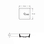 Lavabo da appoggio nero Sun 41x15x41 mm