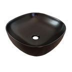 Lavabo da appoggio nero Sun 41x15x41 mm