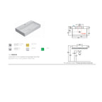 Lavabo da appoggio o sospeso T-Edge ceramica bianca lucida 80x47 h.12 cm