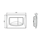 Placca di comando bianca per azionamento risciacquo Ideal Standard Solea M2