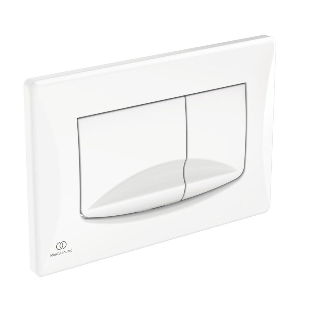 Placca di comando bianca per azionamento risciacquo Ideal Standard Solea M2