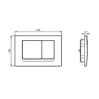 Placca di comando bianca per azionamento risciacquo Ideal Standard Solea M1