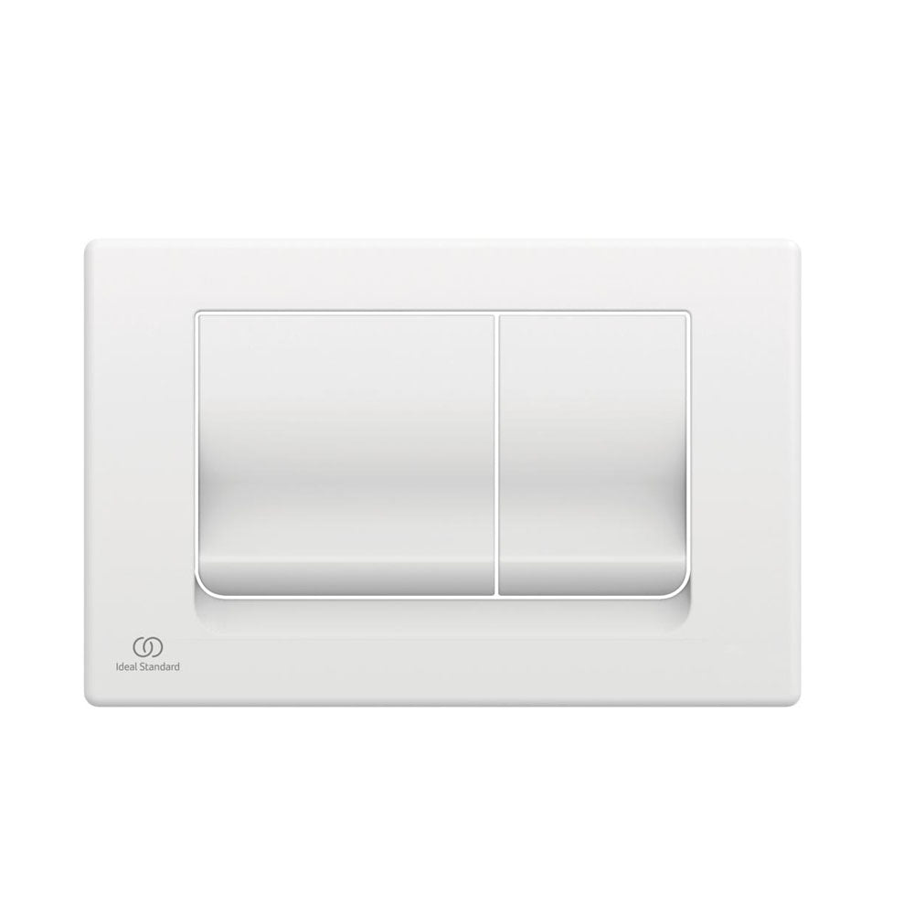 Placca di comando bianca per azionamento risciacquo Ideal Standard Solea M1
