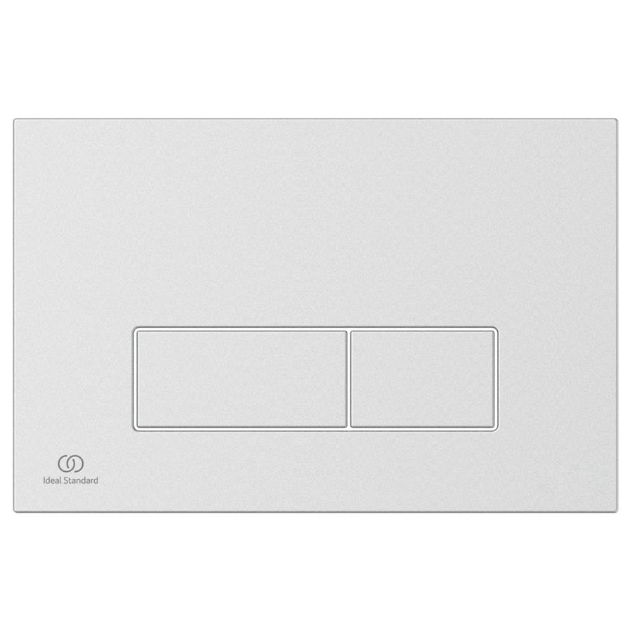 Placca di comando bianca per azionamento risciacquo Ideal Standard Oleas M2