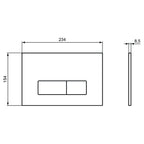 Placca di comando bianca per azionamento risciacquo Ideal Standard Oleas M2 Smartflush