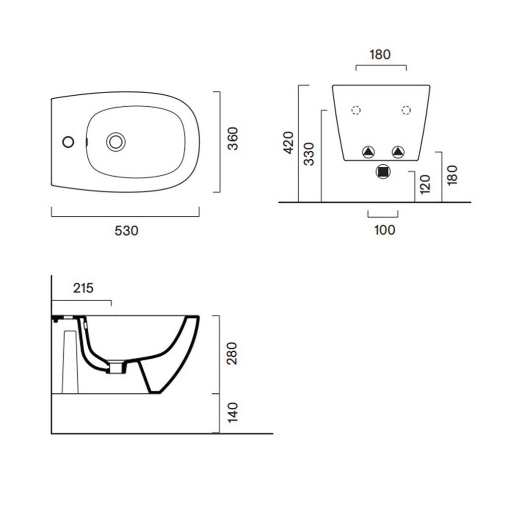 Sanitari Sospesi Ceramica Catalano serie Alvea 53x36 WC Silentech