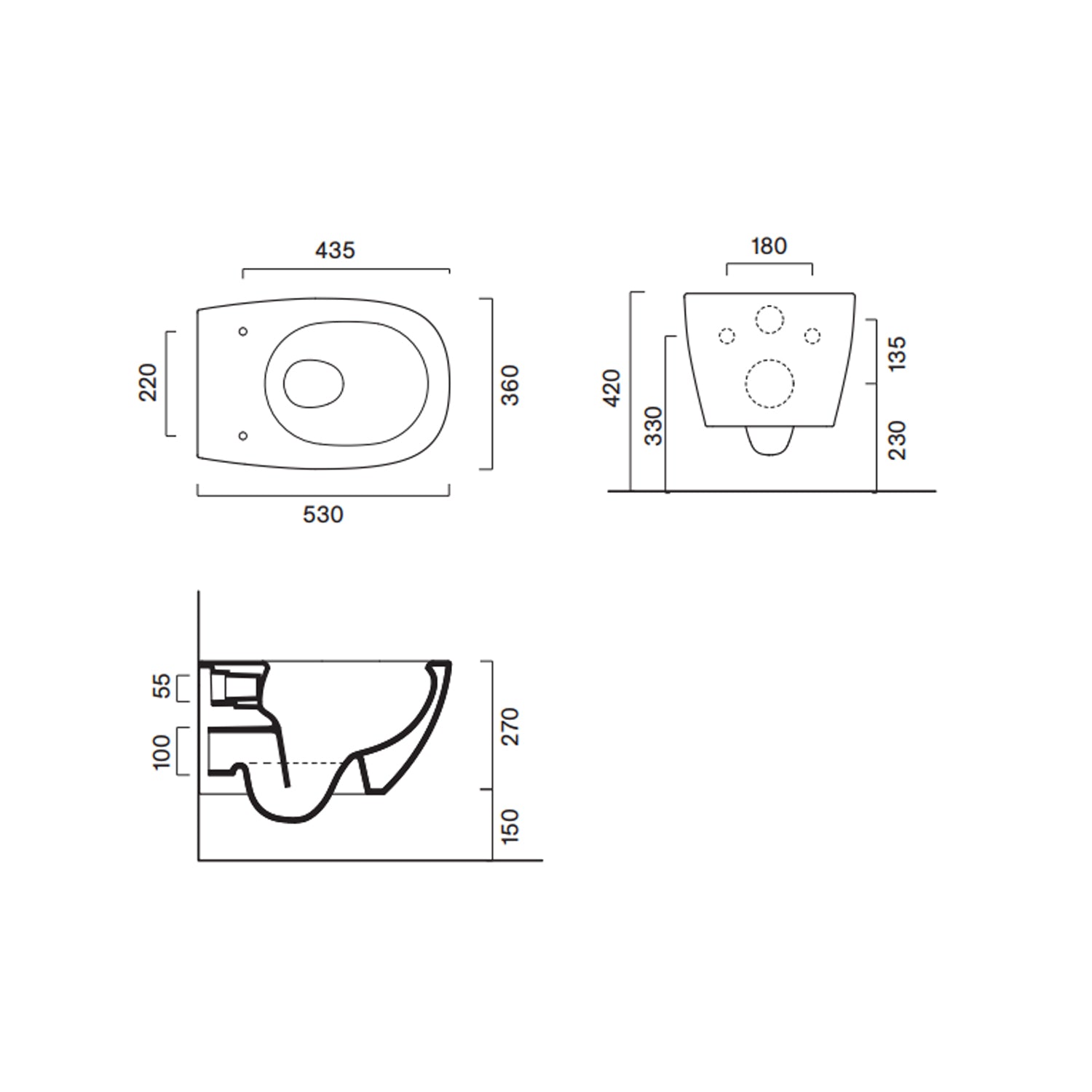 Sanitari Sospesi Ceramica Catalano serie Alvea 53x36 WC Silentech