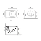 WC sospeso Ceramica Catalano serie Green 55 con sedile Soft-Close