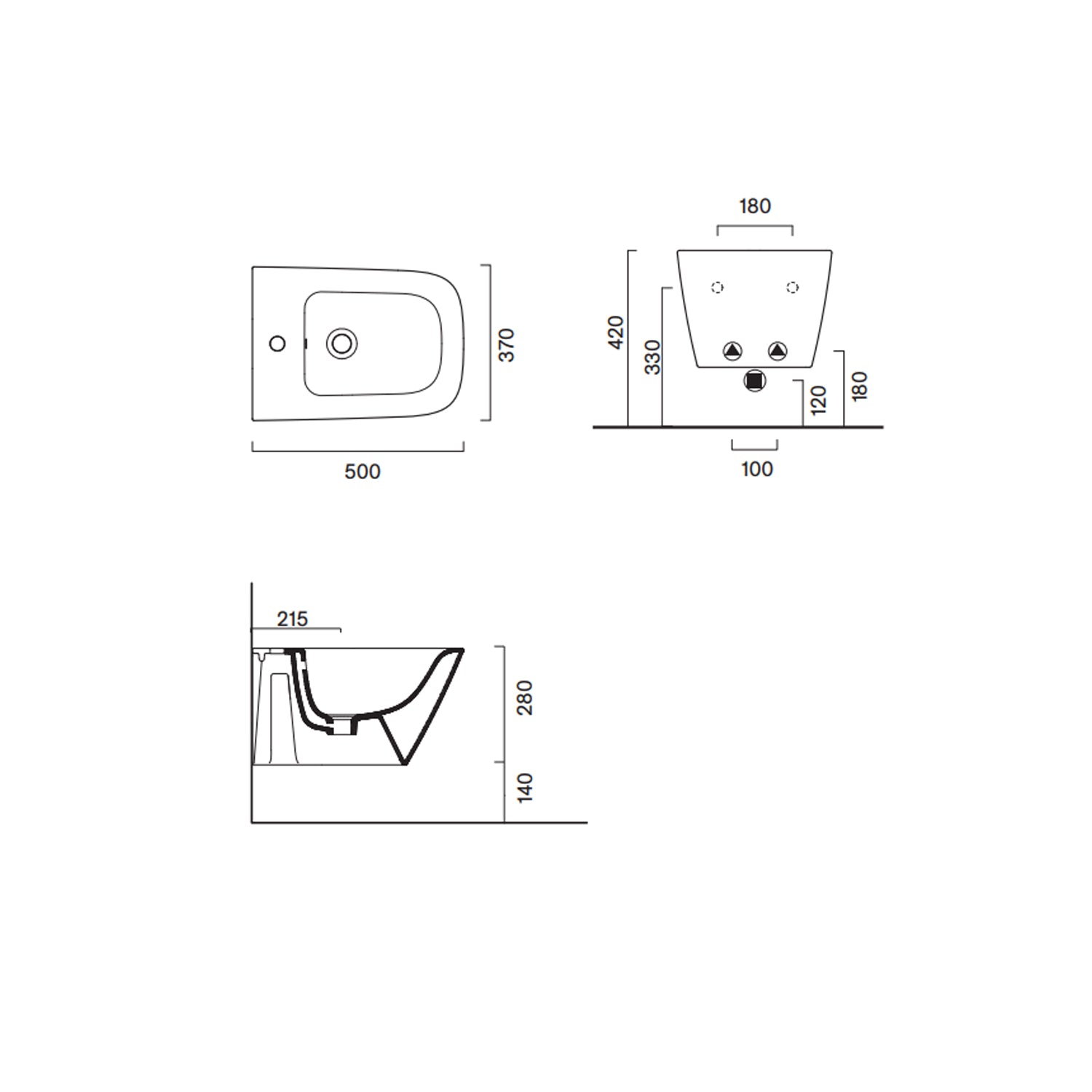 Sanitari Sospesi Ceramica Catalano serie Green 50x37 WC Silentech
