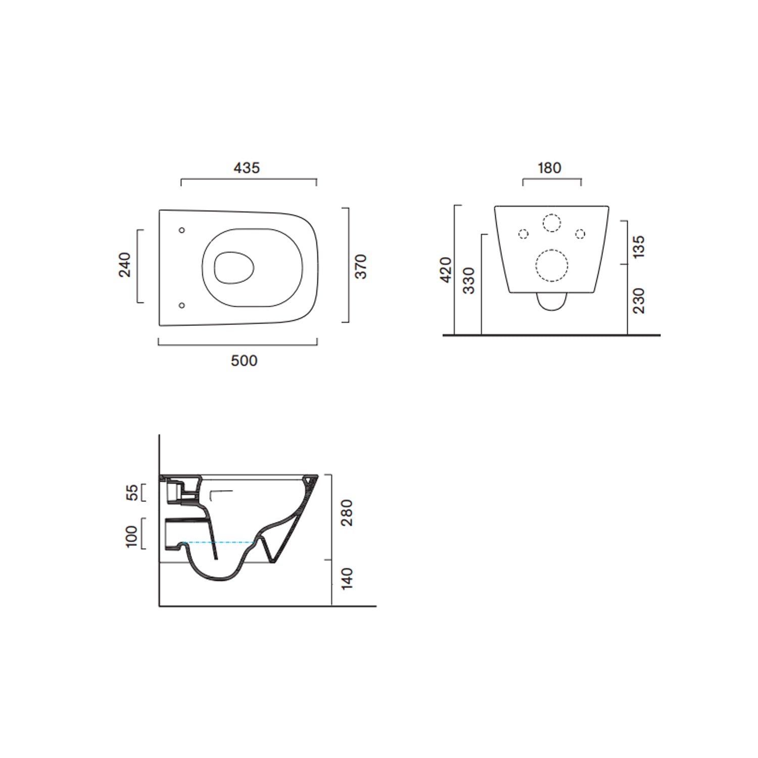 Sanitari Sospesi Ceramica Catalano serie Green 50x37 WC Silentech