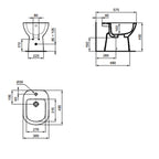 Bidet a terra distanziato da parete modello I.life A 48