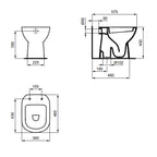 Vaso a terra distanziato dal muro Ideal Standard modello I.life A 48