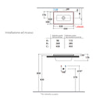 Lavabo da incasso 55x34 Ceramica Globo Stockholm FO056.BI