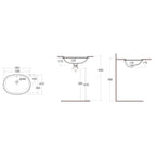 Lavabo sottopiano ovale Variant 55x41 cm RAK - Bianco