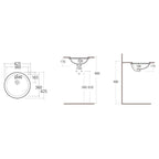 Lavabo sottopiano tondo Variant Ã¸ 41 cm RAK - Bianco