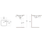 Lavabo sottopiano quadrato Variant 41x41 cm RAK - Bianco