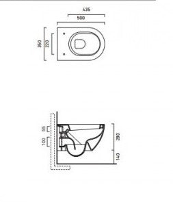WC Senza Brida Ceramica Catalano Sfera 50 con sedile Soft Close Plus