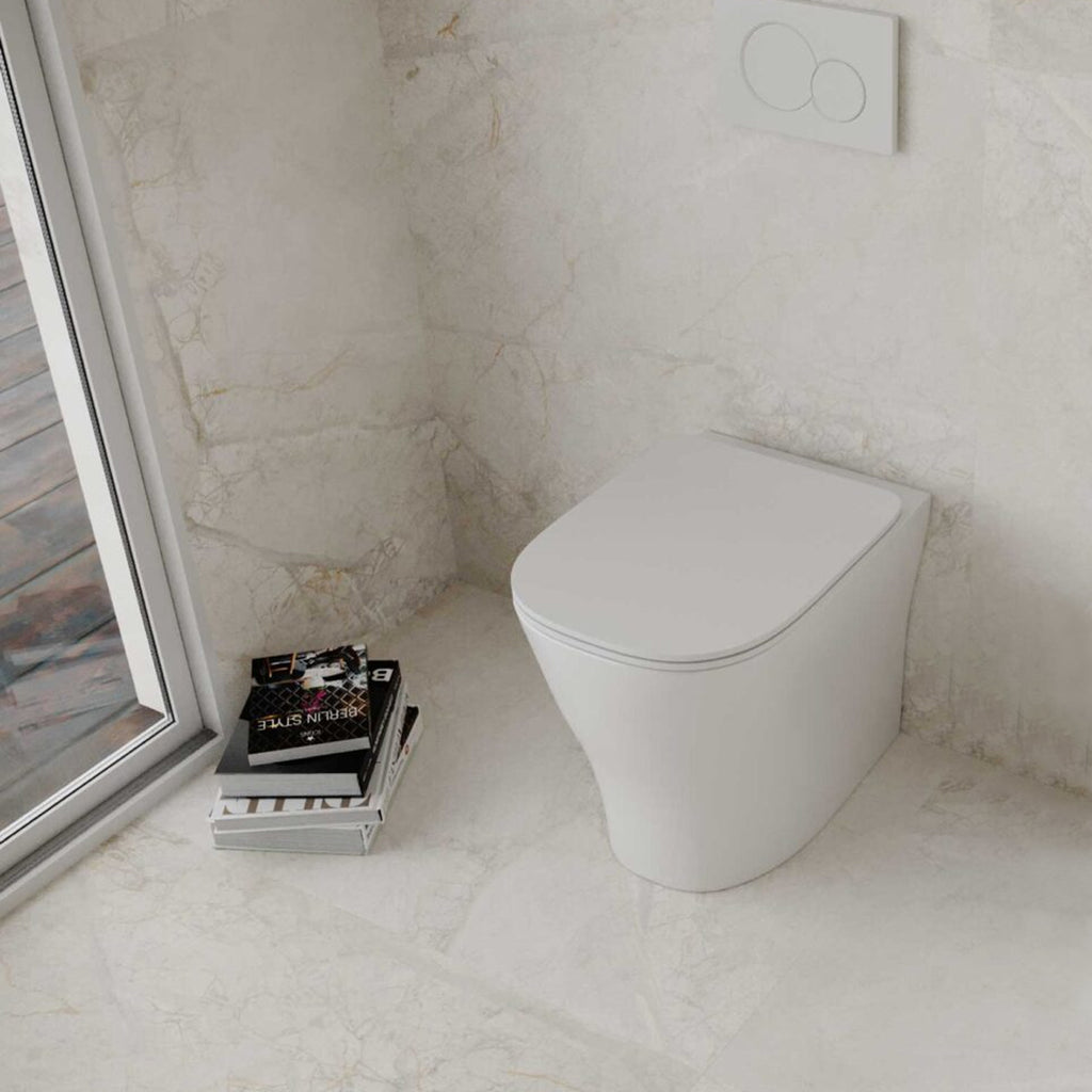 Vaso a terra con copriwater soft close Eira BathCore - L 34 Ã— P 53 Ã— H 42 cm