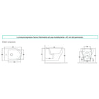 Sanitari sospesi con copriwater soft close BathCore serie Eira - L 36 x P 53 cm