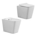 Sanitari filoparete con scarico universale e copriwater soft close modello Urban 56x36