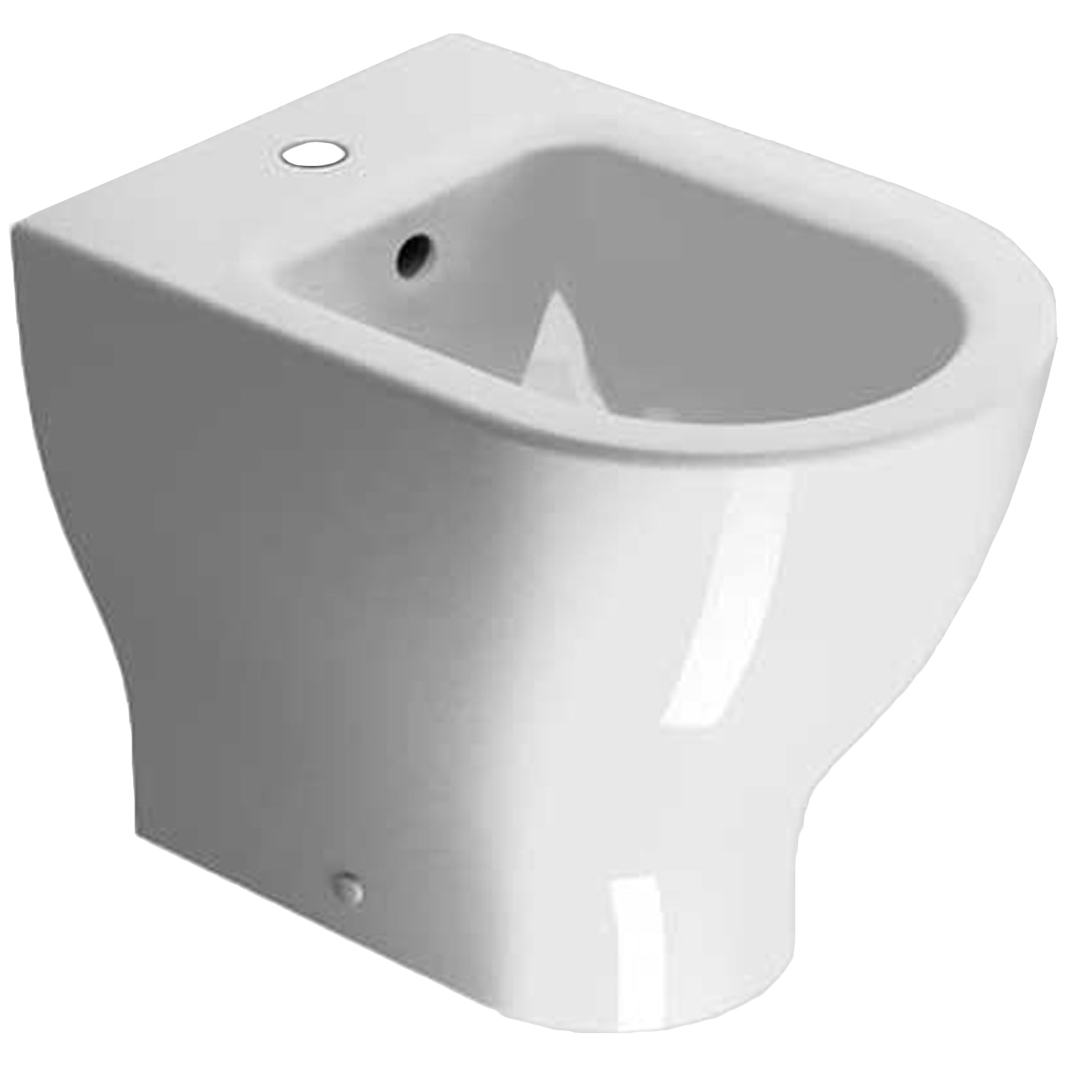 Sanitari filo parete senza brida con copriwater softclose modello Vela 52x35xH42 cm - Bianco