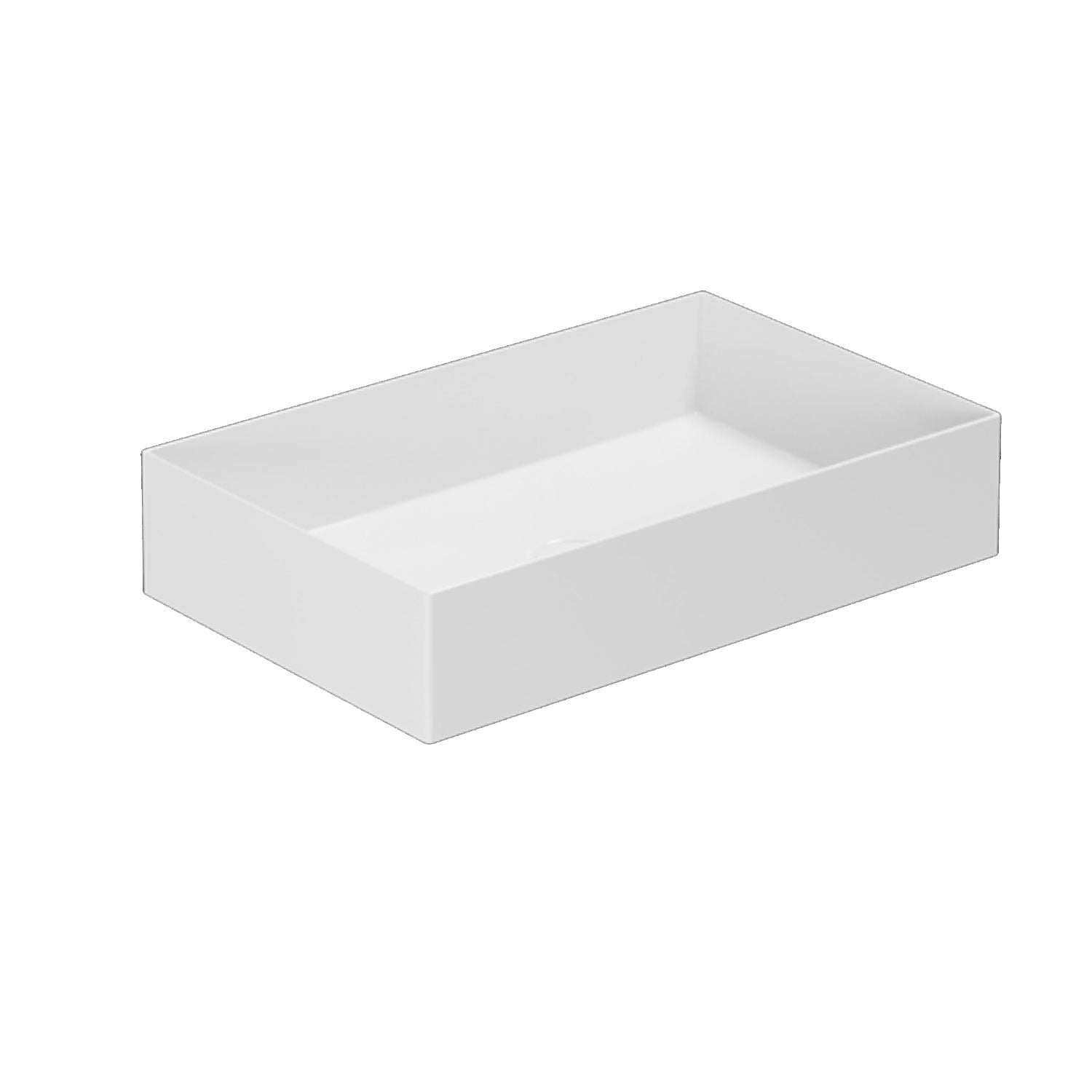 Lavabo da appoggio 45x38 cm Ceramica Azzurra Elegance Squared Bianco Lucido