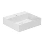 Lavabo appoggio/sospeso Azzurra serie Elegance Squared 50x45 cm - Bianco lucido