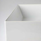 Lavabo da appoggio/sospeso squadrato di Ceramica Azzurra serie Elegance 65x45 cm con piano a sinistra e foro rubinetteria