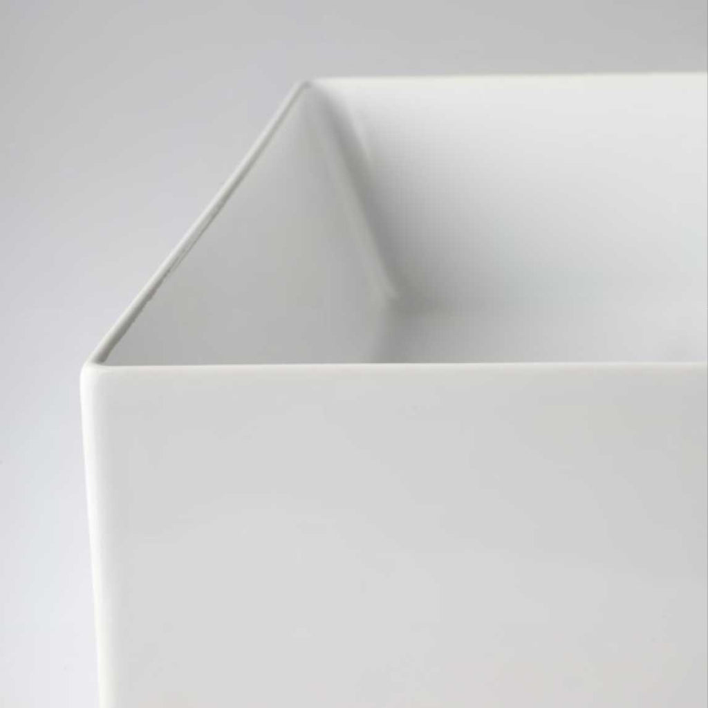 Lavabo da appoggio/sospeso squadrato di Ceramica Azzurra serie Elegance 65x45 cm con piano a destra e foro rubinetteria