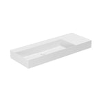 Lavabo da appoggio/sospeso squadrato di Ceramica Azzurra serie Elegance 122x46 cm con piano a destra