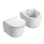Sanitari Sospesi Ceramica Globo Forty3  cm 43  WC + BIDET + SEDILE SOFT CLOSE