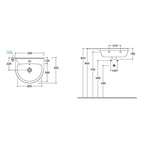 Lavabo Lavandino Sospeso modello Grace 50 Ceramica Globo (GR050.BI)