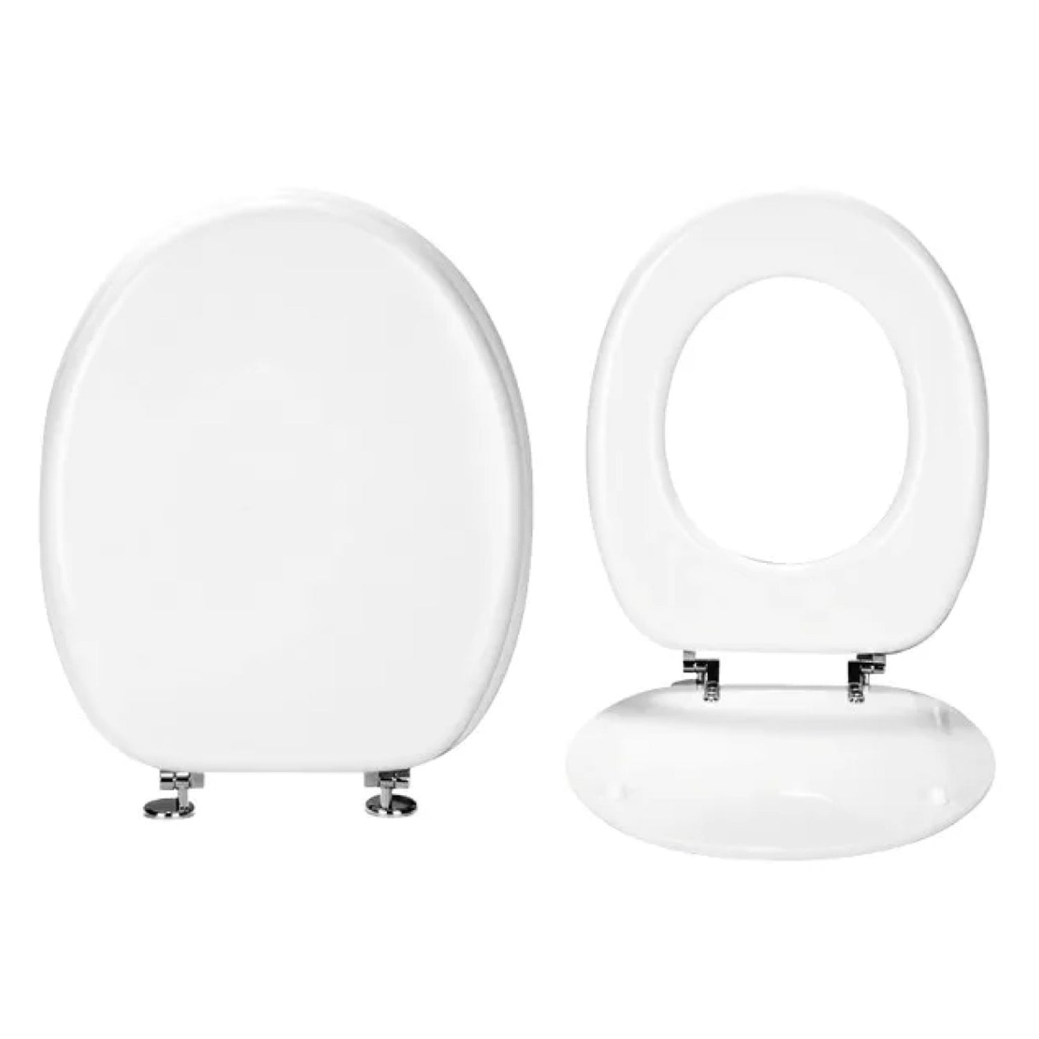 Sedile wc in MDF Bianco modello Universale con formale Ovale