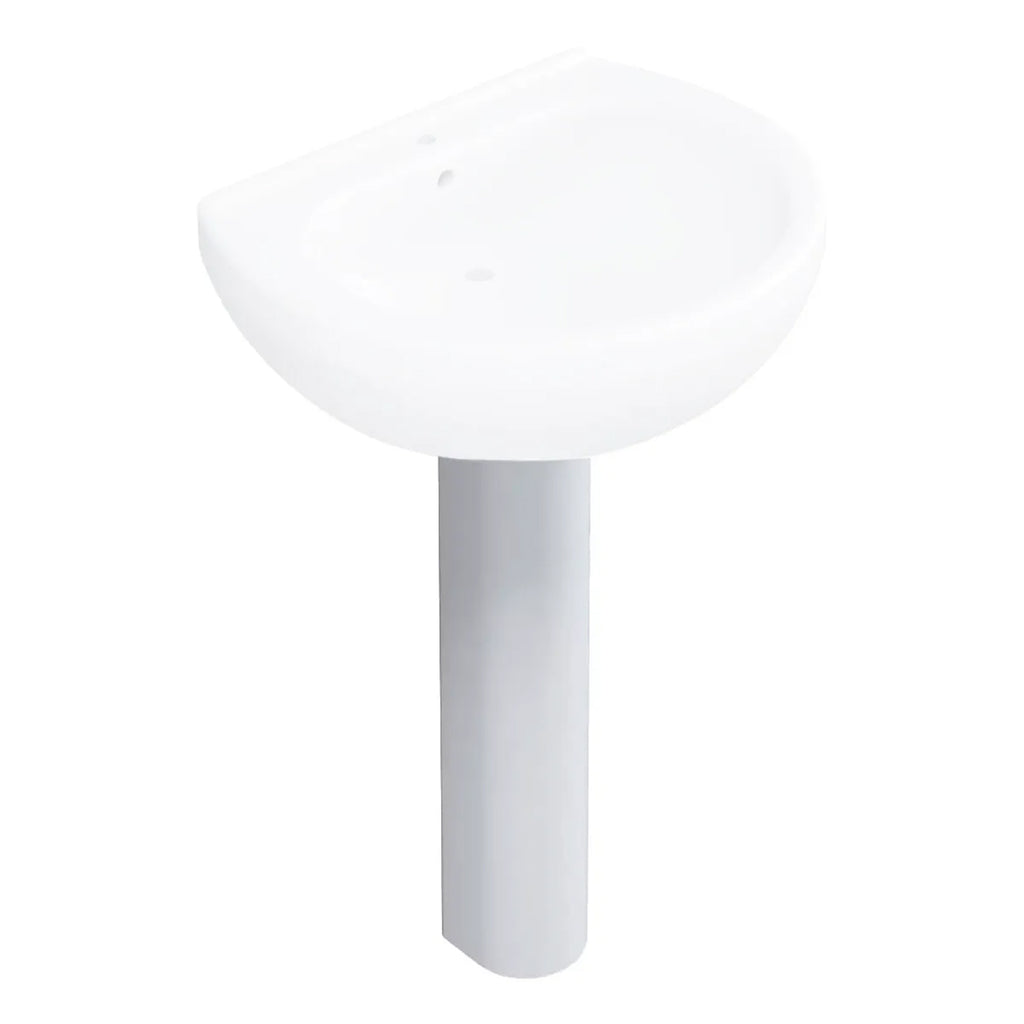 Colonna per lavabo Orchidea in ceramica H. 82 cm Bianca