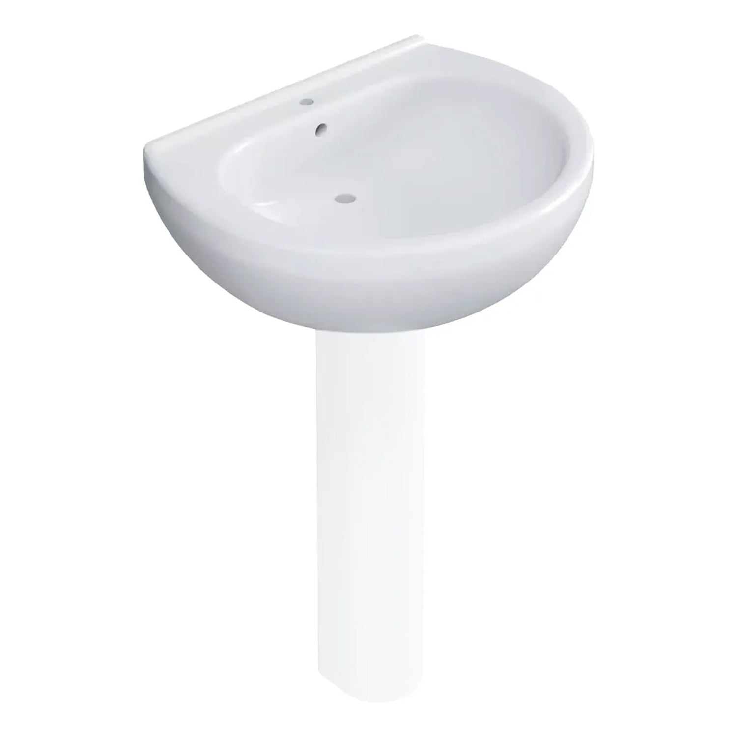 Lavabo 55 cm da appoggio serie Orchidea in ceramica Bianca