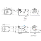 Coppia di sanitari sospesi Globo modello Genesis cm 50x36 completi di fissaggi. Ceramica bianca