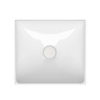 Lavabo quadrato cm 42x42x16h. Installazione da appoggio. In ceramica biancaÂ 