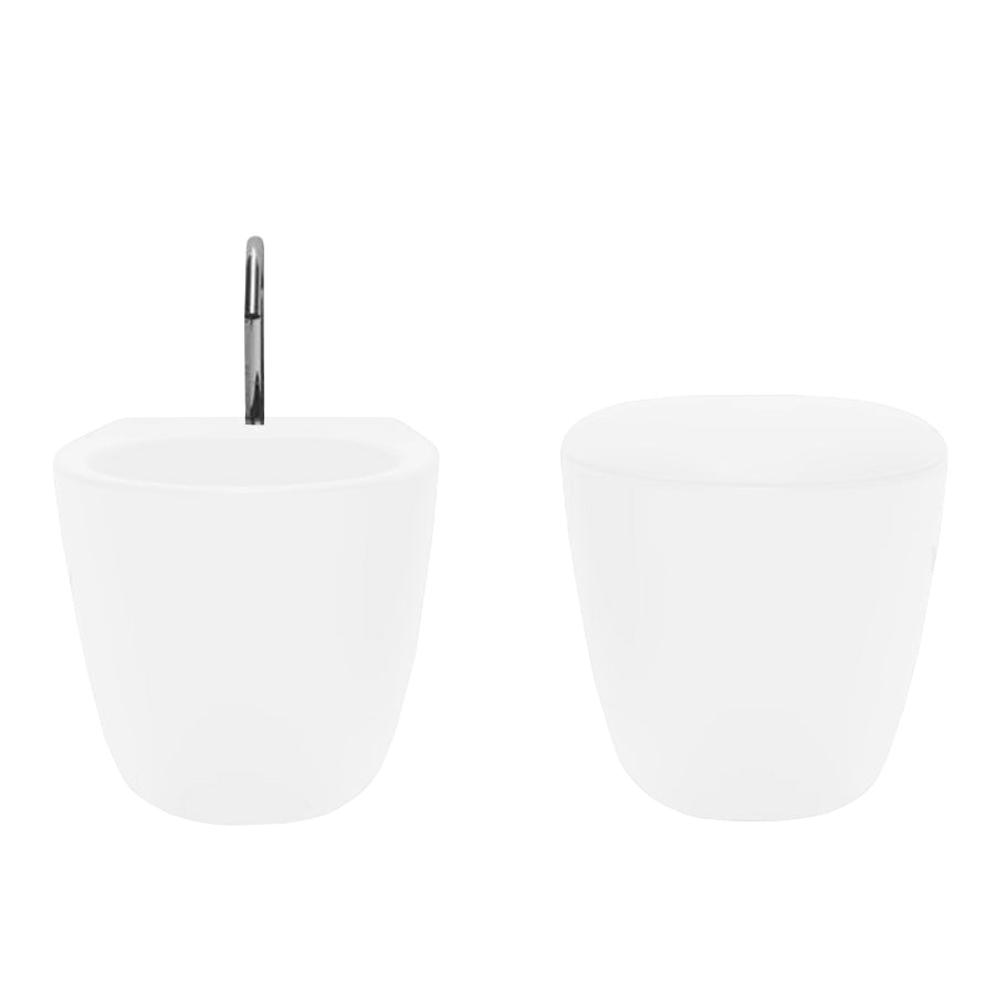 Sanitari sospesi moderni Domus Falerii Mascalzone profonditÃ  cm 35x48 BIANCO OPACO