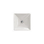 Lavabo d'appoggio in ceramica bianca. Althea modello Neo. Misure cm 40x40